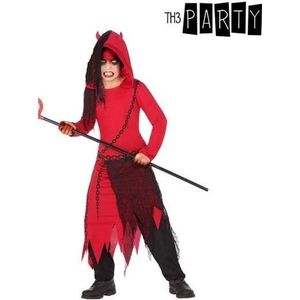 Demon - Kostuum - Rood Zwart - 100% Polyester - 4-delig