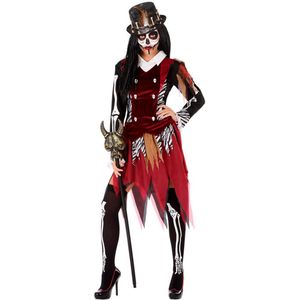 Rode voodoo heks outfit voor dames