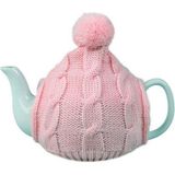 Theepot 112435 - Porselein - Groen Grijs Roze - 600 ml
