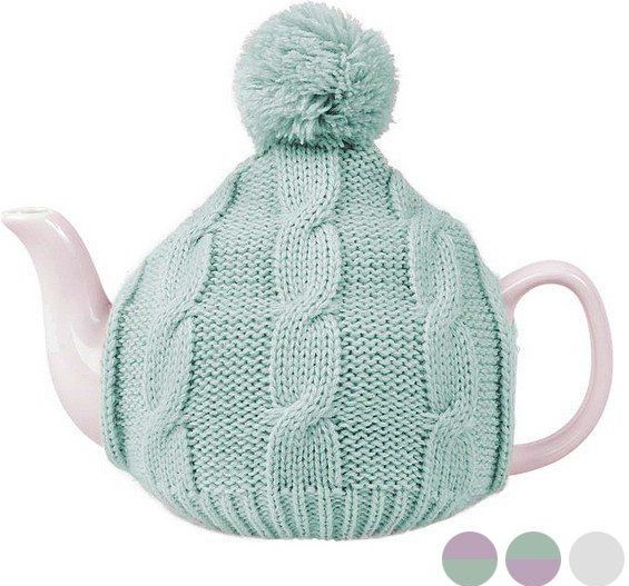 Theepot 112435 - Porselein - Groen Grijs Roze - 600 ml