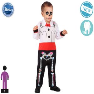 ATOSA - Dia de los Muertos - Boxpakje - Zwart-Wit - Skeletontwerp