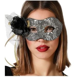BigBuy Carnival zilver oogmasker