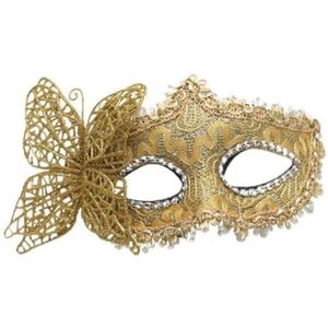 BigBuy Carnival gouden masker