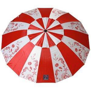 Atosa - Beach Umbrella - Rood - 220 Cm - Aluminium en Glasvezel