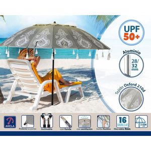 Atosa - Strandparasol - Grijs - Aluminium - 220 Cm