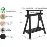 Verstelbare schraag zwart