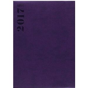 Miquelrius 22144 Jaarplanner, genaaid, 155 x 213 mm, weekoverzicht, flexibel, contrast, lila