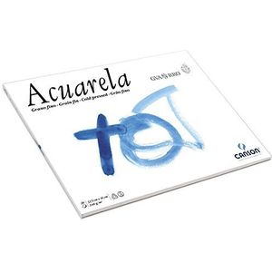 CANSON Guarro Acuarela blok gelijmd 1 pagina aquarelpapier fijnkorrelig, 240 g 20 vellen 32,5 x 46 cm wit