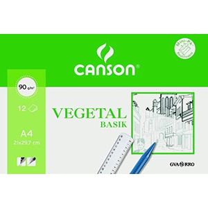 Canson Vegetal Basik, Minipack A4, 12 vellen, 95 g