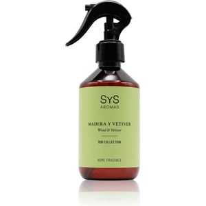 SYS Geurspray Wood & Vetiver - Room Spray - Heerlijk Aromatisch - Huisparfum Spray - 300ml