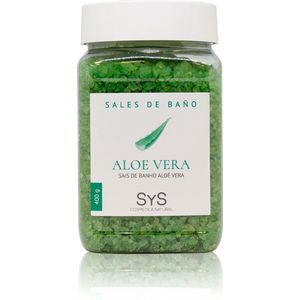 Sys Badzout - Aloe Vera - Body Scrub - 100% Natuurlijk Mineraalzout - 400g - Snel Oplossend