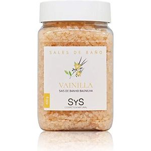 Sys Badzout - Vanille - Body Scrub - 100% Natuurlijk Mineraalzout - 400g - Snel Oplossend