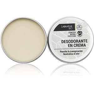 Labnatur Bio Déodorant Crème Sans Aluminium 50 ml Vegan, Cosmétique Naturel, Sans Alcool Attrape et Absorbe les Mauvaises Odeur Pour Peaux Sensibles.