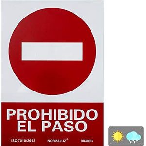 Seã'al prohibido pasar 210x297mm RD40017