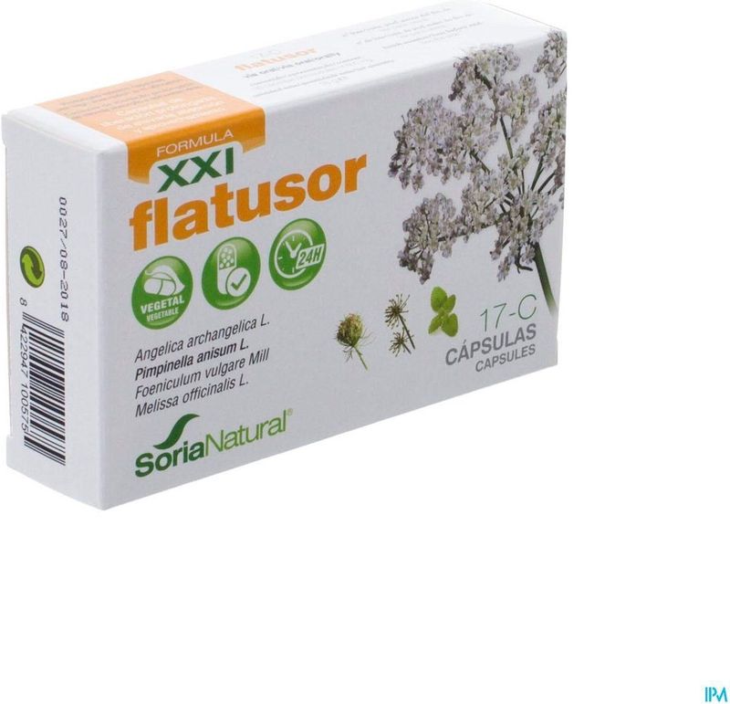 Soria Natural - Flatusor - Kruidenpreparaat - Ondersteunt Spijsvertering - 17-C