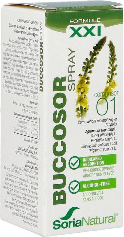 Soria Natural - Composor 1 - Spray - Kruidenpreparaat - Salie - Eucalyptus