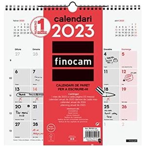 Finocam - Neutrale wandkalender 2023 om te schrijven januari 2023 - december 2023 (12 maanden) Catalaans