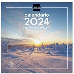 Finocam Wandkalender 2024, 30 x 30 cm, om te schrijven in januari 2024, december 2024 (12 maanden), Spaanse natuur