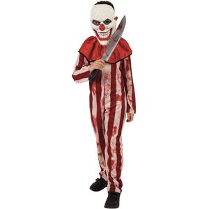 Rubies Costume Co - Kostuum clown rood en wit gestreept – Halloween, tiener, S8645TW, E�én maat 11 tot 13 jaar