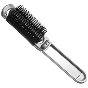 EUROSTIL Opvouwbare haarborstel met spiegel, 1 stuk