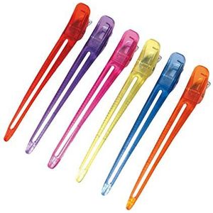 Hair clips Eurostil Pinzas Metal-plastico (6 uds)