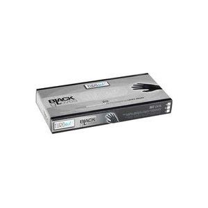 20 x Wegwerp handschoenen - Latex - Zwart - Powder Free - Maat S