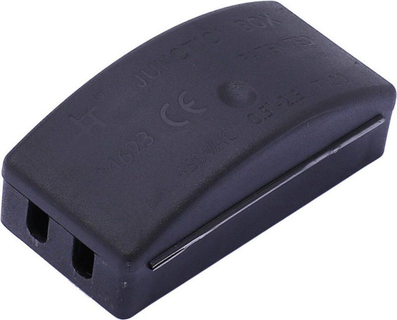 Solera - Lasdoos met Kroonsteen - Zwart - 72x33x25mm - 3-aderig - IP20