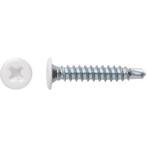 Index Fixing Systems BCP CB 500 schroeven - Pack autotaladrantes van verzinkt Phillips-kop pacific en voetafdruk (coating) wit, BCPZ4214BL