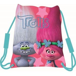 Trolls gymtas/zwemtas - glitter - 40 cm