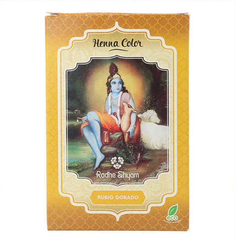 Semi-permanente kleurstof Henna Radhe Shyam Goudblond (100 g)