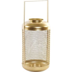 Kaarshouder/Windlicht Goud Metaal 34 cm - Theelichthouders/Waxinelichthouders - Stompkaars Houder