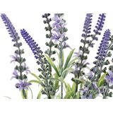 Items Lavendel Bloemen Kunstplant In Bloempot - Paarse Bloemen - 10 X 36 cm - Bloemstuk