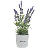 Items Lavendel Bloemen Kunstplant In Bloempot - Paarse Bloemen - 10 X 36 cm - Bloemstuk