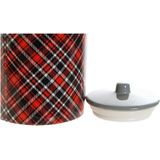 Tin DKD Home Decor Zwart Rood Grijs 15 x 15 x 22 cm