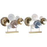 Decoratieve figuren DKD Home Decor Metaal Abstract (2 pcs) (65.4 x 9 x 51 cm)