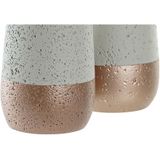 Badkamerset zeeppompje en beker/tandenborstelhouder polystone 19 cm - badkamer accessoires