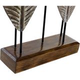 Decoratieve figuren DKD Home Decor Bamboe Ijzer Lakens (33 x 10 x 81 cm)