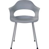 Dkd Home Decor - Metallstuhl pp 56x54x80 Hellgrau Matte pp Metal Multicolored Color Family Family Chairs und Details Details