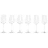 6x Stuks rode wijn glazen 410 ml van glas - Wijnglazen - Keuken/servies basics