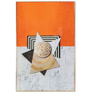 DKD Home Decor - Abstract Modern - Schilderij - Oranje, Goud, Multicolour - Aluminium, MDF