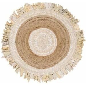 Tapijt DKD Home Decor Beige Bruin Katoen Jute (200 x 200 x 1 cm)