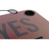 Schootkussen/laptray - Terracotta - PVC - Met LED Verlichting