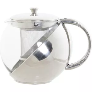 Glazen theepot met filter/infuser van 1,2 liter met 6x stuks theeglazen van 220 ml