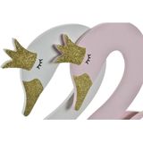 DKD Home Decor - Wandkapstok - Wit - Hout - Set van 2