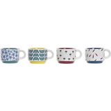 DKD Home Decor - Set van Koffiekopjes - Multicolour - Keramiek - 150 ml