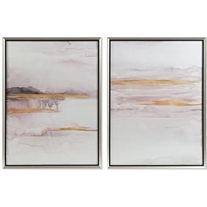 DKD Home Decor - Abstract Schilderij - 60 x 80 cm - Set van 2 - Kristal en PS