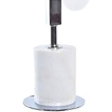 Tischlampe dkdhomedecor white silver glass marble 220 v 15 x 15 x 68 cm