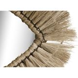 DKD Home Decor - Wandspiegel - Kristal - Natuurlijk Jute - 54 x 3 x 34 cm