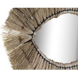 DKD Home Decor - Wandspiegel - Kristal - Natuurlijk Jute - 54 x 3 x 34 cm