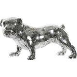 Deko-Figur DKD Home Decor Englisch Silberfarben Bulldog Harz Moderne (45,5 x 21,5 x 25 cm)